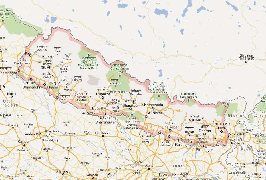 carte du nepal